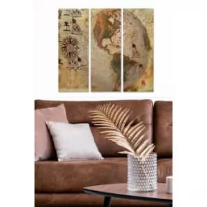 MDF202382 Multicolor Decorative MDF Painting (3 Pieces)