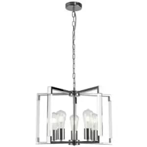 Built-in LED pendant lamp Canto Nickel polished 5 bulbs 44cm