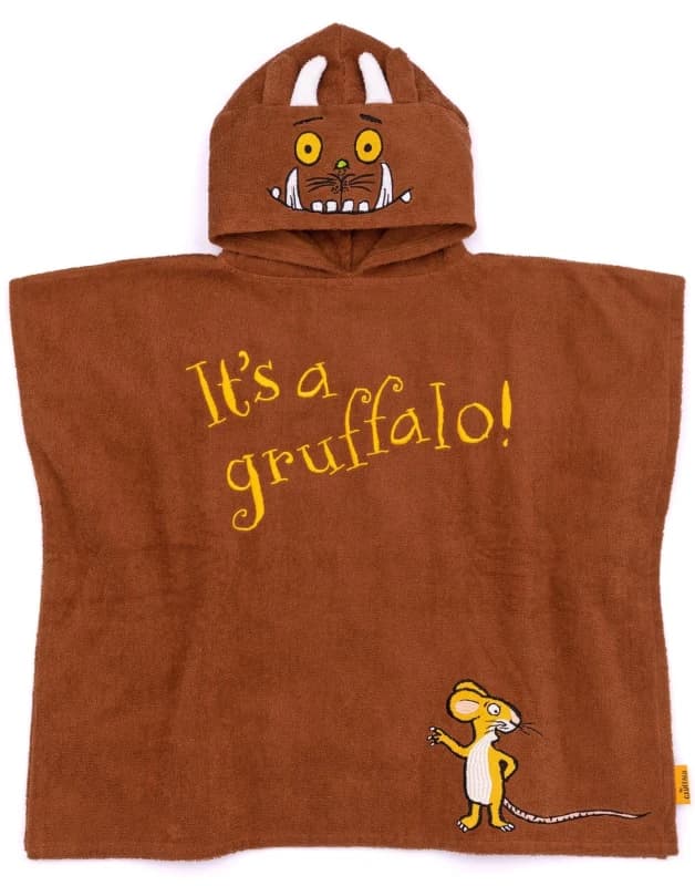 Gruffalo & Friends Poncho Towel Brown unisex