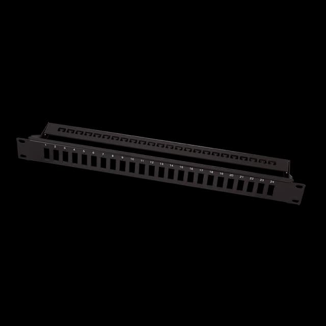 LogiLink Fiber Optic Panel for 24 SC-Duplex or LC-Quad adapter. black