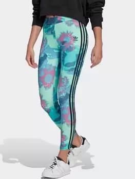 adidas Originals Sunflower Graphic Leggings, Multi, Size 14, Women