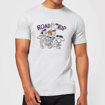 The Flintstones Road Trip Mens T-Shirt - Grey - XS - Grey