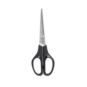 5 Star Office Scissors 160mm Stainless Steel Blades ABS Handles Black