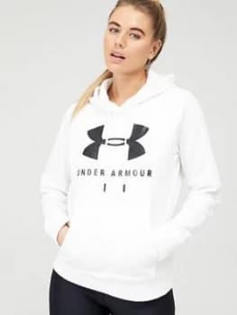 Urban Armor Gear Rival Fleece Sportstyle Graphic Hoodie - White/Black, Size XL, Women