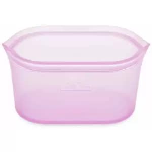 Zip Top Reusable 100% Platinum Silicone Container, Made in the USA - Medium Dish - Lavender