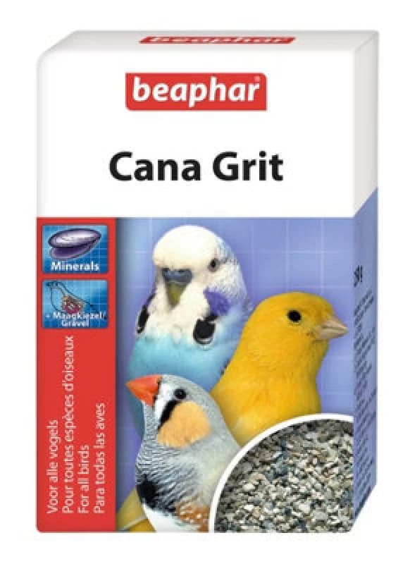 beaphar Cana Grit Shell, Charcoal & Gravel for Birds 225g Grey unisex