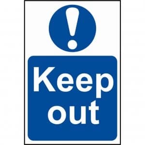 Scan Keep Out Sign 400mm 600mm Standard