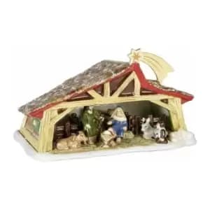 Villeroy & Boch Toy's Memory Scene, Decorative Nativity Set for Under Your Christmas Tree, Hard-Paste Porcelain, Multi-Coloured, 27 x 16 x 16 cm,