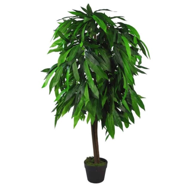 Leaf 120cm Leaf Design UK Artificial Realistic Mango Plant / Tree Green unisex