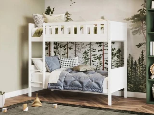 Flair Bea Shorty Bunk Bed in White Size: Junior White Unisex Junior