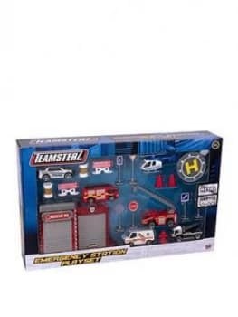 Teamsterz 3" Die Cast Emergency Station Playset