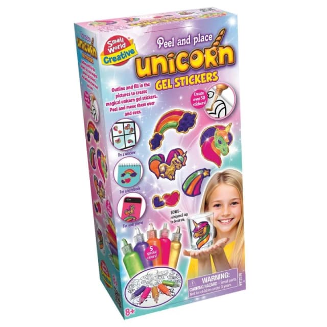 Small World Toys Peel And Place Unicorn Gel Stickers Multi unisex One Size