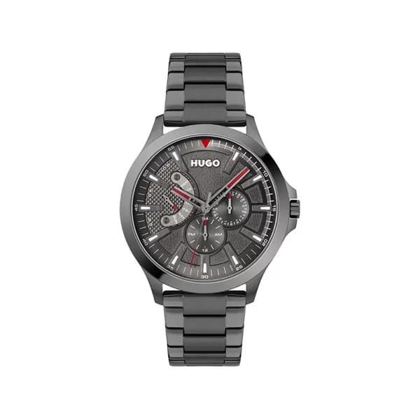 HUGO 1530247 Leap Grey IP Bracelet Watch - W45342