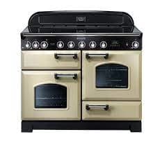 Rangemaster CDL110ECCR-C Classic Deluxe 110cm Ceramic Range Cooker Cream-Chrome