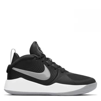 Nike Team Hustle D 9 Big Kids Basketball Shoe - Black/Silver