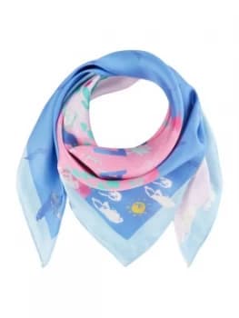 Kate Spade New York California map silk scarf Blue