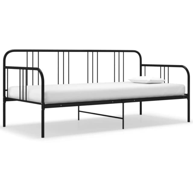 VIDAXL Sofa Bed Frame without Mattress Black Metal 90x200cm Vidaxl 8720286162484