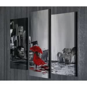 UC043 Multicolor Decorative Canvas Painting (3 Pieces)