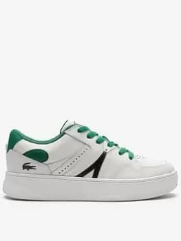 Mens Lacoste L005 Leather Colour-Pop Trainers Size 10 UK White & Green