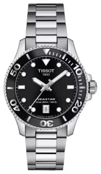 Tissot T1202101105100 Seastar 1000 36mm Black Dial Watch