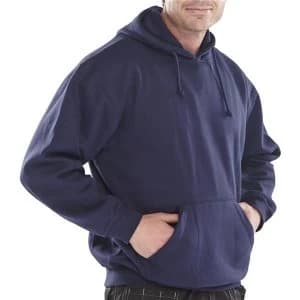 Click Workwear Sweatshirt Hooded Polycotton 300gsm 2XL Navy Blue Ref