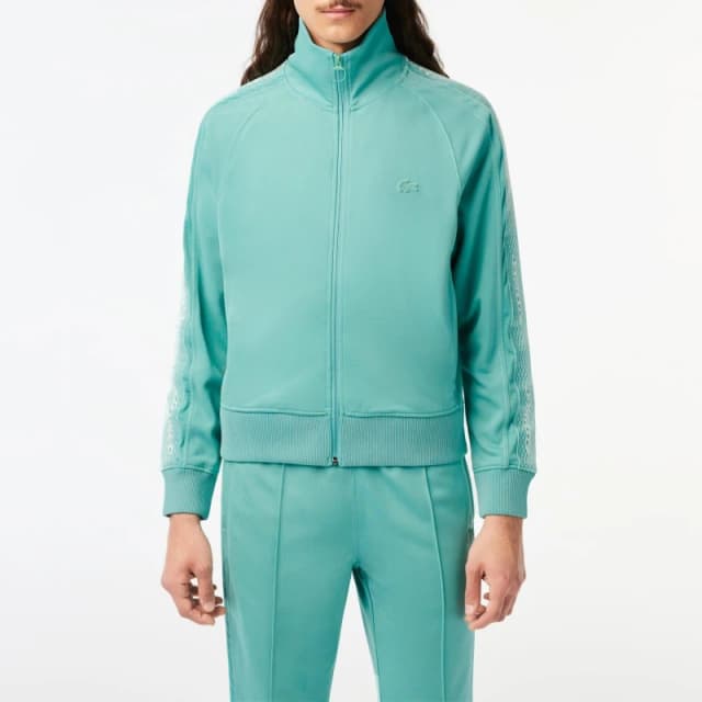 Lacoste Regular Fit Zipped Piqu Sweatshirt - Green Green XS