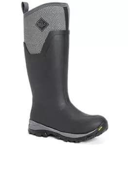 Muck Boots Arctic Ice Tall Agat Wellington Boots - Black/Grey, Size 4, Women
