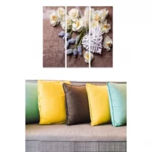 MDF96091 Multicolor Decorative MDF Painting (3 Pieces)