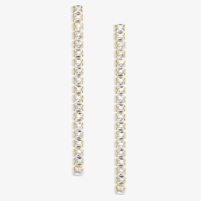 Inicio Gold Plated And Cubic Zirconia Linear Drop Earring Jewellery Sets One Size Gold 72193410000