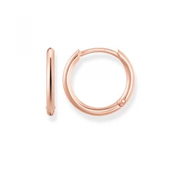 Ladies Thomas Sabo Rose Gold Plated Sterling Silver Glam & Soul Small Hinged Hoop Earrings