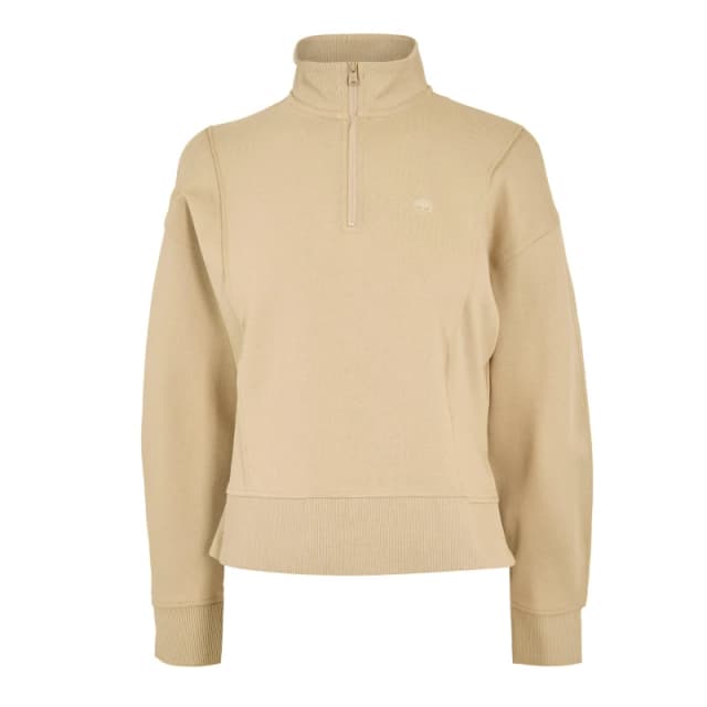 Timberland Womens 1/4 Zip Fleece Safari female 8 (XS)