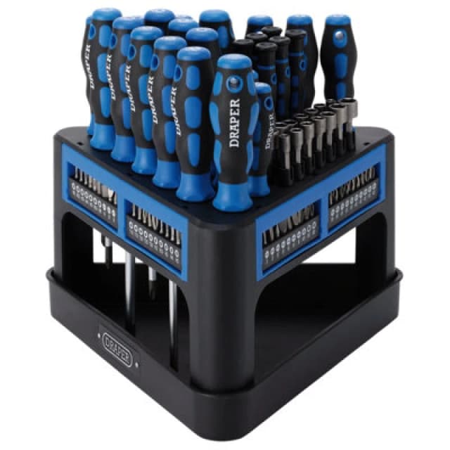 Draper 100 Piece Screwdriver and Socket Set on Organiser Stand 24719