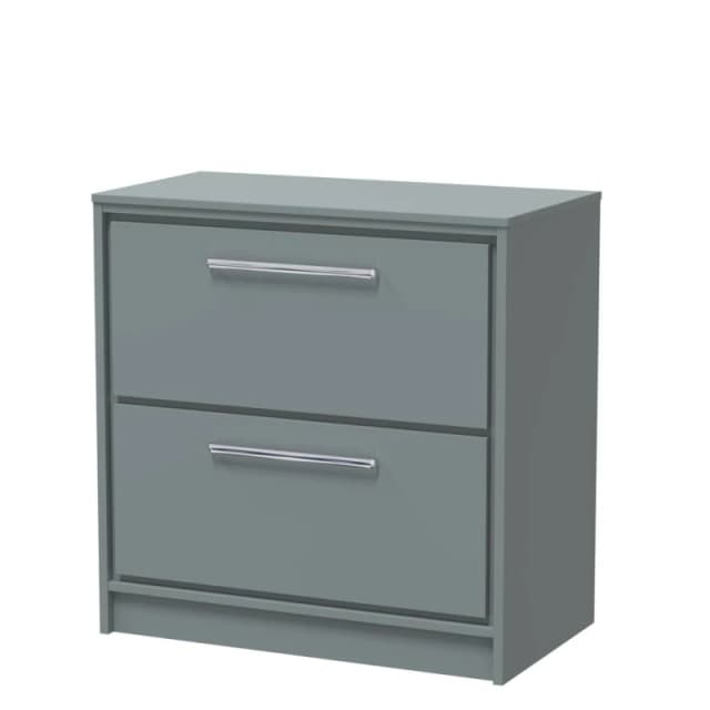 Balterley 800mm Floor Standing 2-Drawer Vanity with Worktop - Coastal Grey Grey Unisex