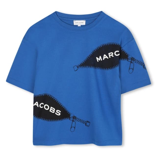 Marc Jacobs Kids Zipped Short Sleeve T-Shirt Royal Blue male 6Y
