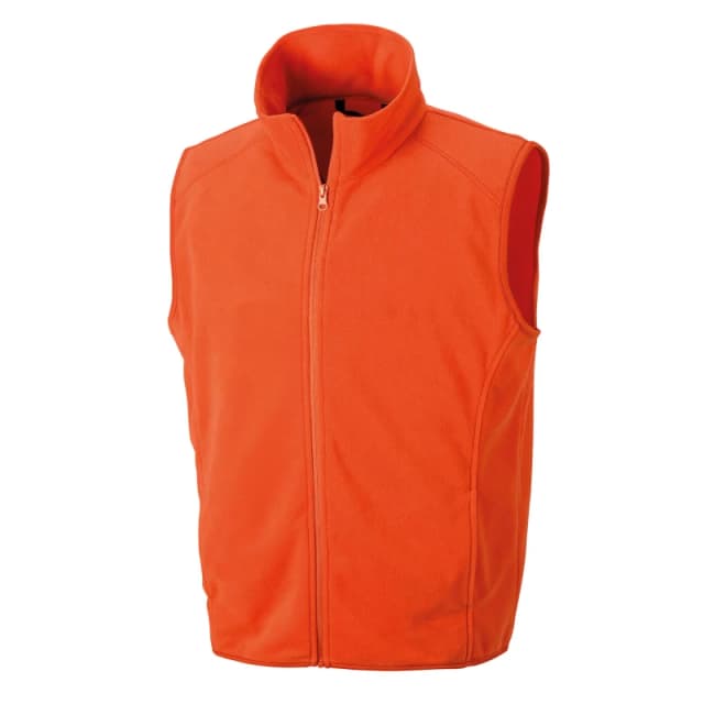 Result Result Men Core Micro Fleece Gilet in Orange Size: X-Small Orange XS Male 5059000113406