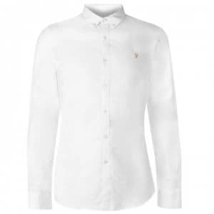 Farah Vintage Oxford Long Sleeve Shirt - White