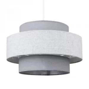 Weaver Pendant Shade in Grey and Dark Grey