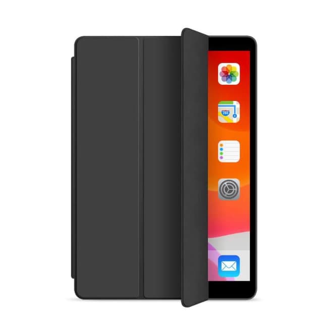 eSTUFF DENVER Folio Case for iPad 9.7 2018/2017- Black PU leather/Clea