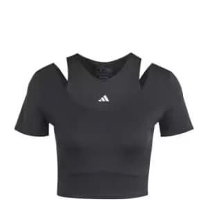 adidas HIIT Aeroready Crop Training T-Shirt Womens - Black
