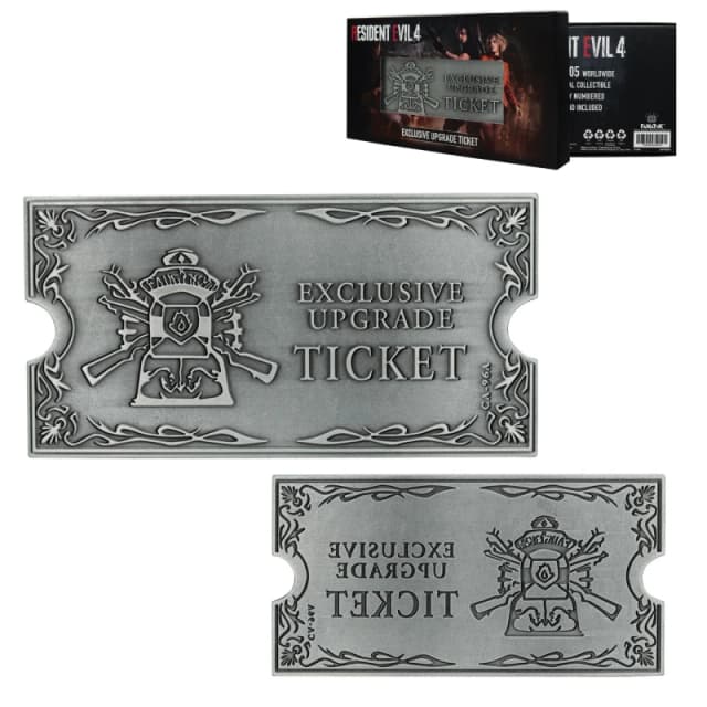 Resident Evil 4 Metal Exclusive Upgrade Ticket Metallic Silver