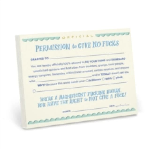 Em & Friends Permission to Give No Fucks Notepad Other printed item
