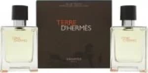 Hermes Terre D Hermes Gift Set 2 x 50ml Eau de Toilette