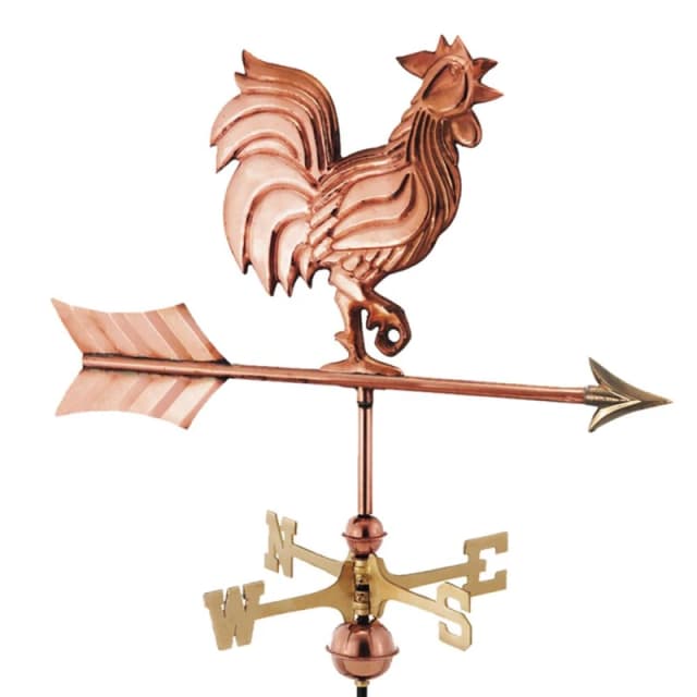 Good Directions Cottage Rooster Copper Weathervane - H67 x W50 x L28cm Copper Unisex
