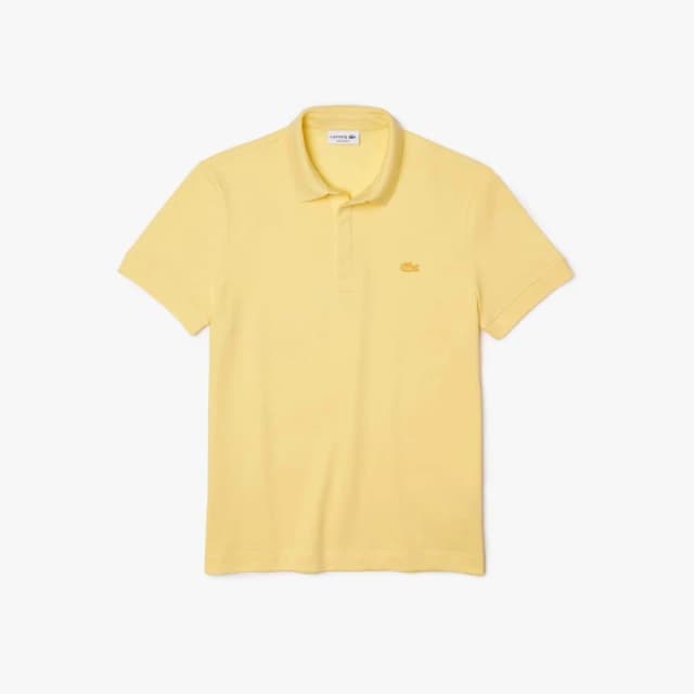 Lacoste Regular Fit Paris Stretch Piqu Polo Shirt - Yellow Yellow 3XL