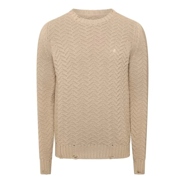 Replay Knitted Crewneck Sweatshirt Brown male S