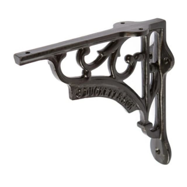 Hammer and Tongs Hammer & Tongs Ornate Iron Shelf Bracket - D150mm - Black