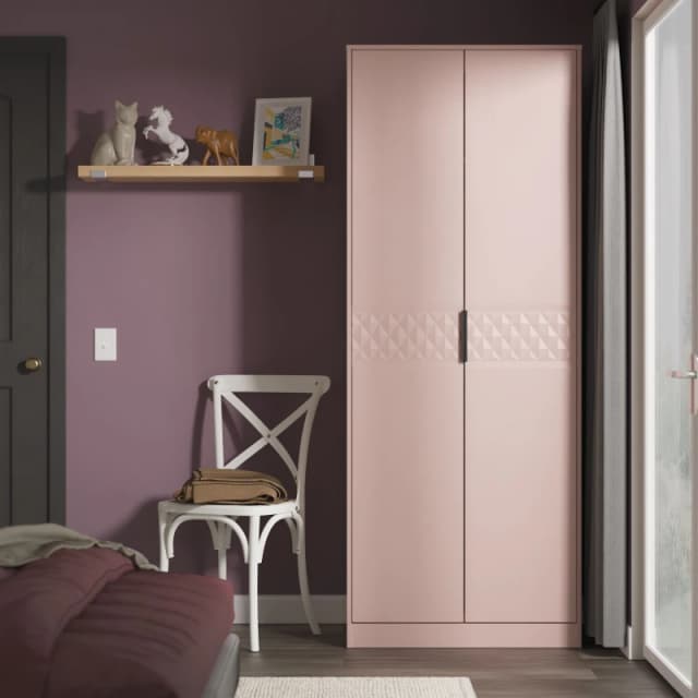 Ready Assembled 2 U Islay 2 Door Wardrobe (Ready Assembled) in Dusty Pink Dusty Pink Unisex