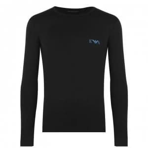 Emporio Armani Monogram Long Sleeve T-Shirt Black Size L Men