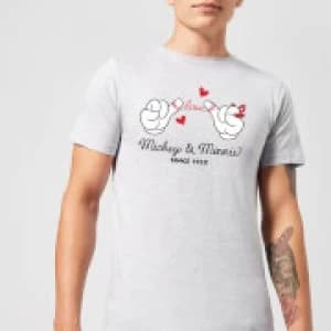 Disney Mickey Mouse Love Hands T-Shirt - Grey - 3XL
