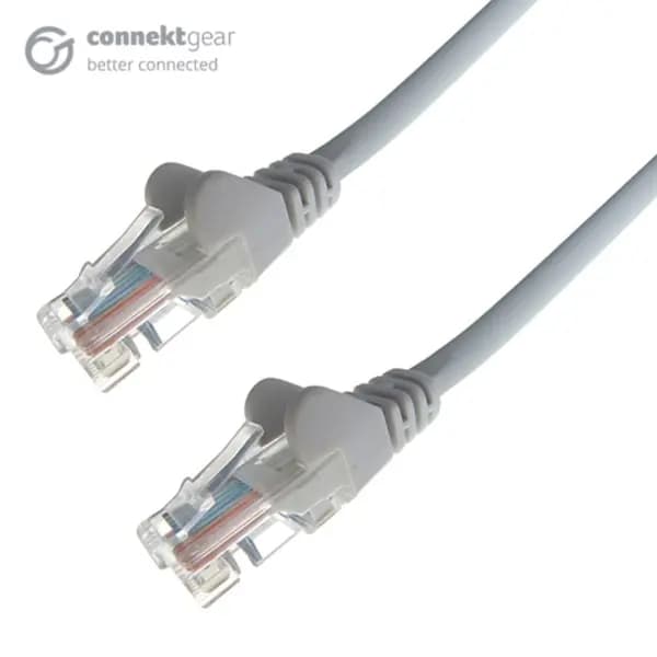 Connekt Gear 0.3m RJ45 CAT6 UTP Stranded Flush Moulded LS0H Network Cable - 24AWG - Grey